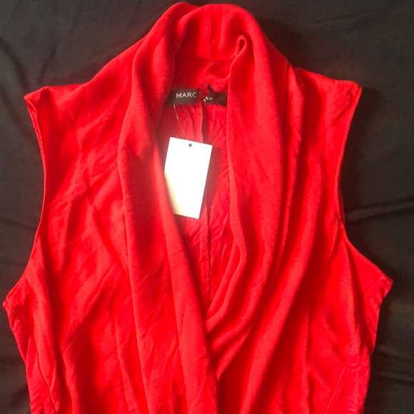 New Guess Marciano Daria sleeveless chiffon overlay bodysuit M - Picture 4 of 11